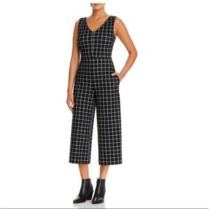 Lysse Sleeveless Cropped Check Print Jumpsuit In‎ Window Pane Black M